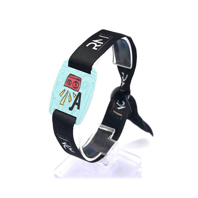 RFID硅膠腕帶定制廠家NFC尼龍織嘜IC腕帶織嘜手環