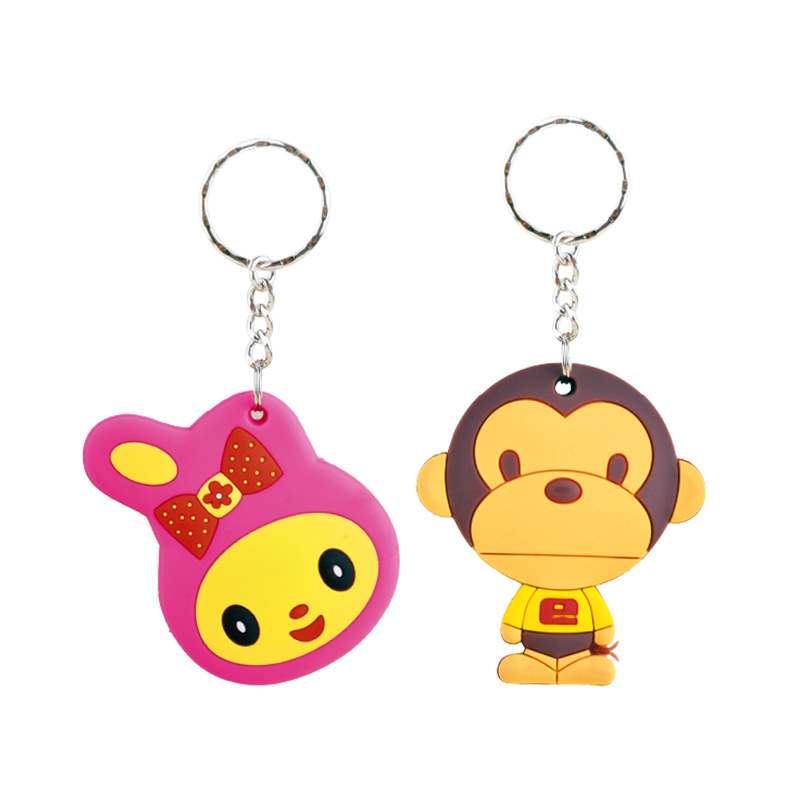 RFID鑰匙扣IC感應門禁卡PVC彩膠卡鑰匙扣廠家